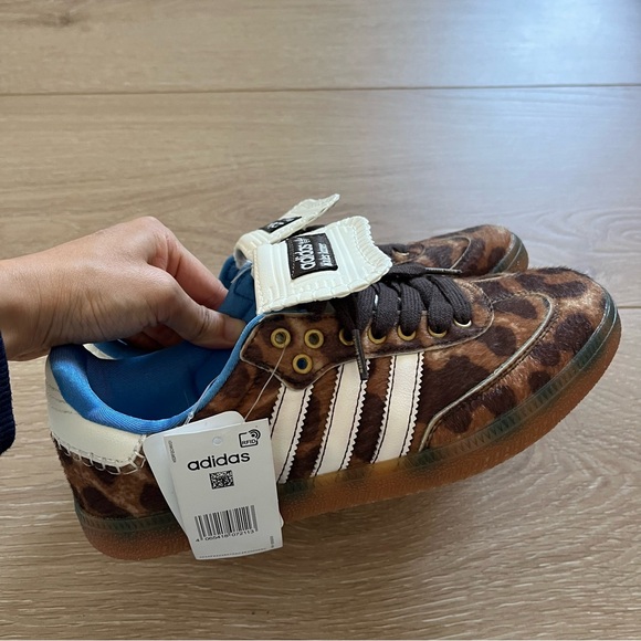 adidas x Wales Bonner Samba Pony Leopard Shoes - Picture 4 of 7
